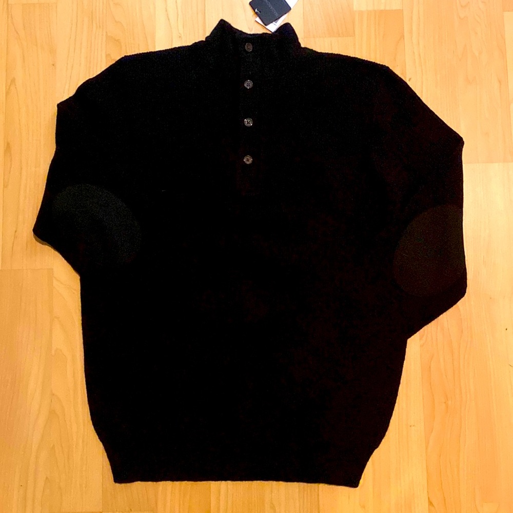 Men’s Magaschoni black wool sweater